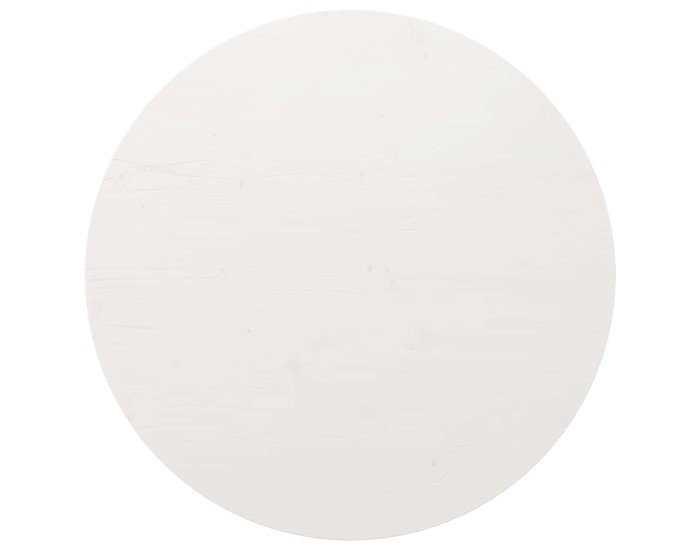 Sonata Blat de masă rotund, alb, Ø90x3 cm, lemn masiv de pin