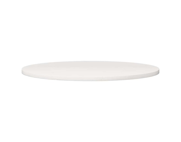 Sonata Blat de masă rotund, alb, Ø90x3 cm, lemn masiv de pin