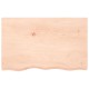 Sonata Blat de masă, 80x50x(2-6) cm, lemn masiv de stejar netratat