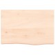 Sonata Blat de masă, 60x40x(2-6) cm, lemn masiv de stejar netratat