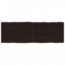 Sonata H Плот за маса тъмнокафяв 120x40x(2-4) см обработен масивен дъб - Piese pentru mese