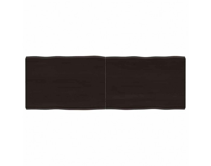 Sonata H Плот за маса тъмнокафяв 120x40x(2-4) см обработен масивен дъб