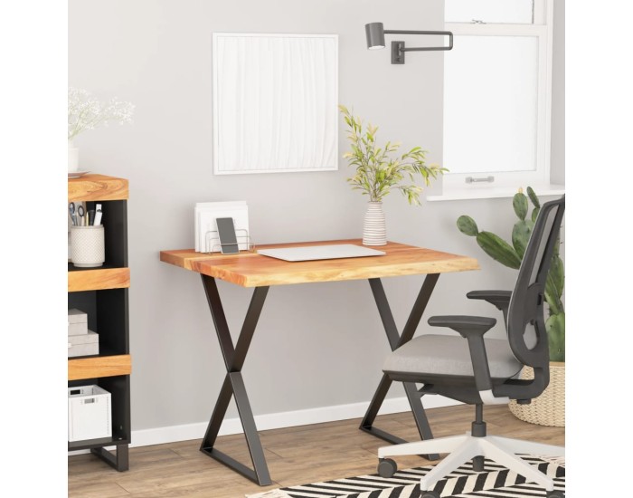 Sonata Blat birou 80x80x2,5 cm, pătrat, lemn masiv acacia margine vie