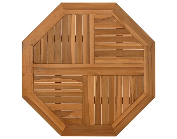 Sonata Blat de masă, 60x60x2,5 cm, octogonal, lemn masiv de tec