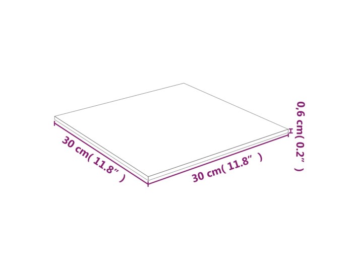Sonata Blat de masă, transparent, 30x30 cm, sticlă securizată