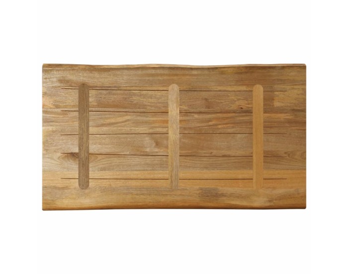 Sonata Blat de masă contur organic 100x60x2,5 cm lemn masiv mango brut