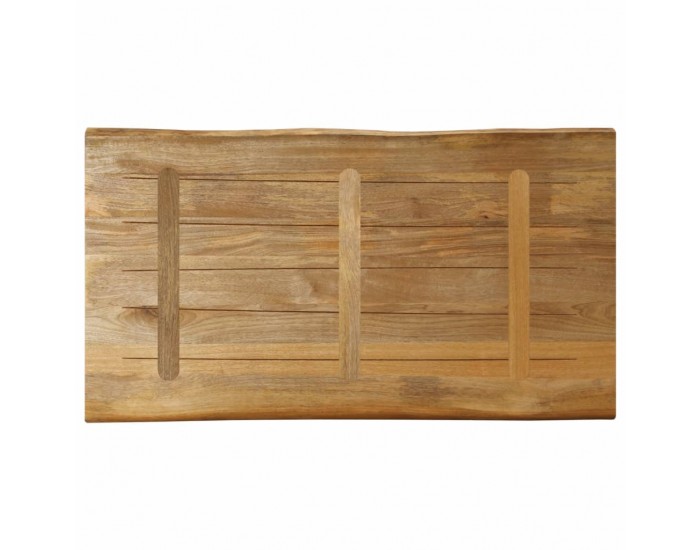 Sonata H Плот за маса, жив ръб, 100x60x2,5 см, масивно дърво грубо манго