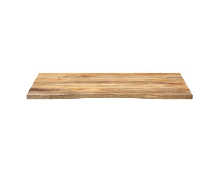 Sonata Blat birou cu decupaj curbat 100x80x2,5cm lemn masiv mango brut