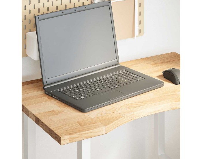 Sonata H Плот на бюро 80x60x2,5 cm необработен масивен дъб правоъгълна