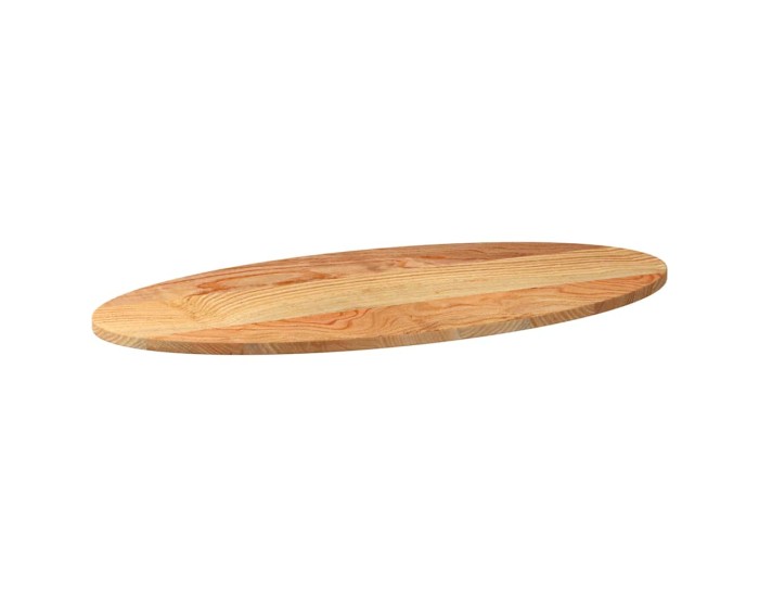 Sonata Blat de masă maro deschis 100x50x2 cm lemn masiv de stejar oval