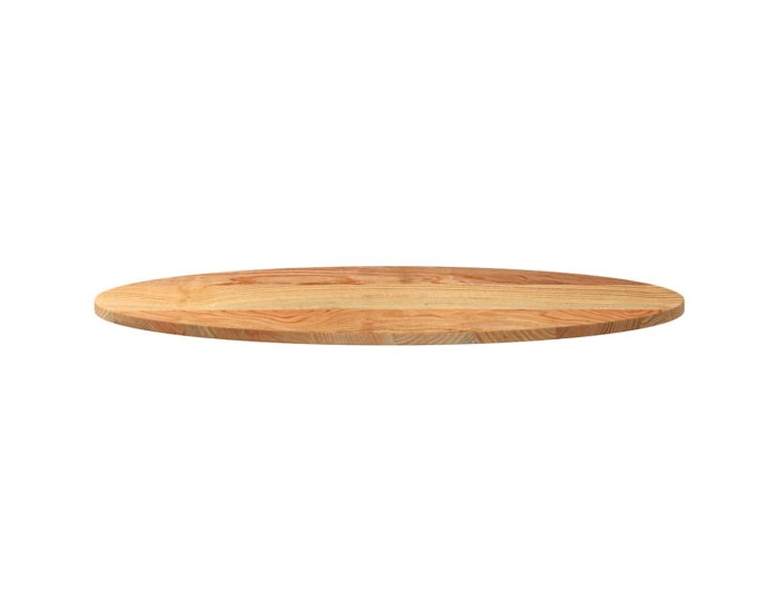Sonata Blat de masă maro deschis 100x50x2 cm lemn masiv de stejar oval