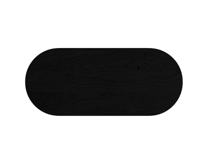 Sonata Blat de masă maro închis 140x60x4 cm lemn masiv de stejar oval