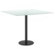 Sonata Blat masă alb 50x50 cm 6 mm sticlă securizată design marmură