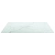 Sonata Blat masă alb 50x50 cm 6 mm sticlă securizată design marmură