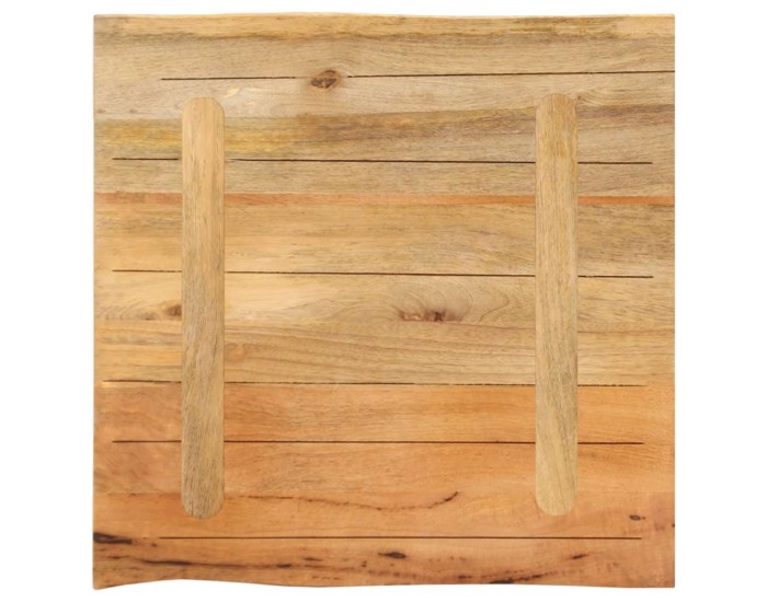 Sonata Blat masă cu margini naturale, 40x40x2,5 cm, lemn masiv mango