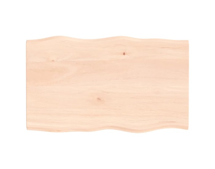 Sonata Blat masă 100x60x2 cm lemn masiv stejar netratat contur organic