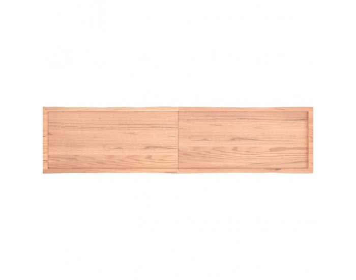 Sonata H Плот за маса светлокафяв 220x50x(2-6) см обработен масивен дъб