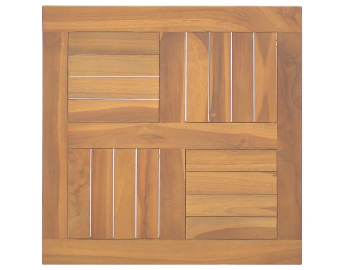 Sonata Blat de masă, 50x50x2,5 cm, lemn masiv de tec, pătrat