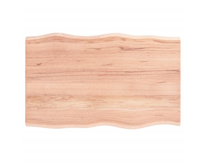 Sonata Blat masă, 80x50x2 cm, maro, lemn stejar tratat contur organic
