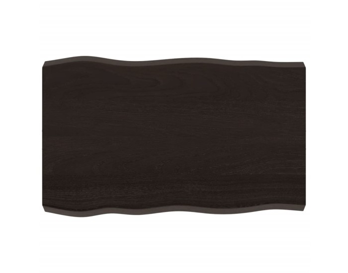 Sonata Blat masă, 80x50x(2-6) cm, maro, lemn tratat contur organic