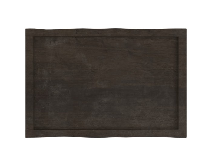 Sonata Blat masă, 80x50x(2-6) cm, maro, lemn tratat contur organic