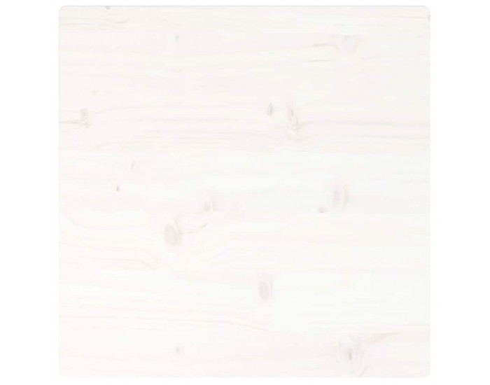 Sonata H Плот за маса, бял, 60x60x2,5 см, бор масив, квадратен