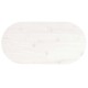 Sonata Blat de masă, alb, 60x30x2,5 cm, lemn masiv de pin, oval