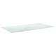 Sonata Blat masă alb 120x65cm 8mm sticlă securizată, design de marmură