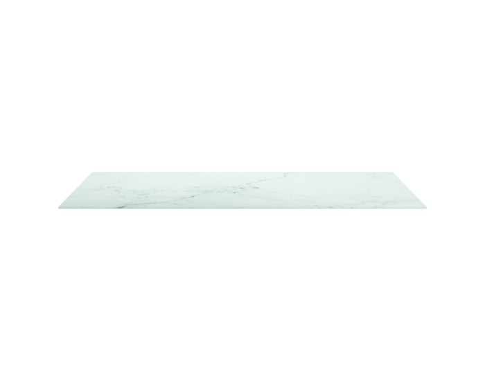 Sonata Blat masă alb 120x65cm 8mm sticlă securizată, design de marmură