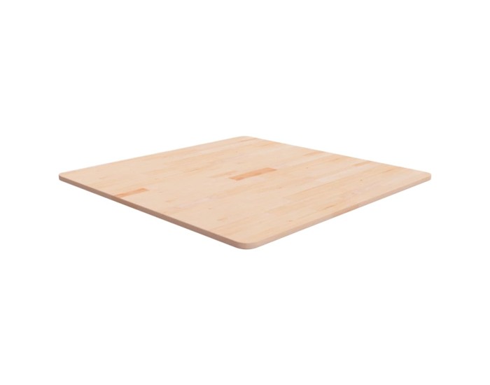 Sonata Blat de masă pătrat, 80x80x1,5 cm, lemn masiv stejar netratat