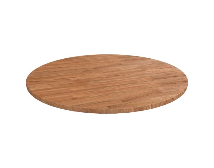 Sonata Blat de masă rotund maro deschis Ø90x1,5 cm lemn stejar tratat