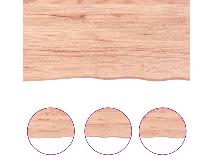 Sonata Blat de masă maro 100x60x(2-6) cm, lemn masiv stejar tratat
