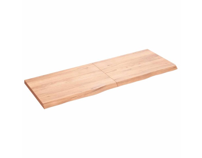 Sonata Blat de masă maro 140x50x(2-4) cm, lemn masiv stejar tratat