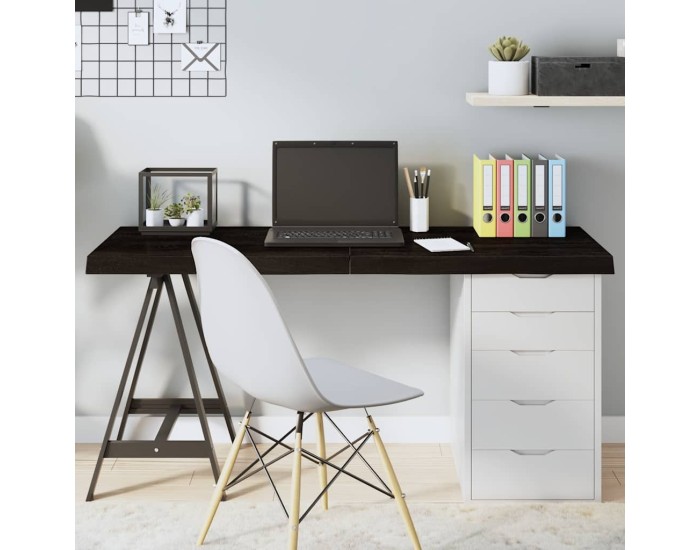 Sonata Blat de masă maro 140x50x(2-6) cm, lemn masiv stejar tratat