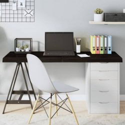 Sonata H Плот за маса тъмнокафяв 140x50x(2-6) см обработен масивен дъб - Piese pentru mese