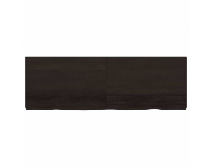Sonata H Плот за маса тъмнокафяв 180x60x(2-6) см обработен масивен дъб