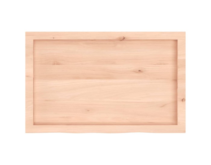 Sonata Blat de masă, 80x50x(2-4) cm, lemn masiv de stejar netratat