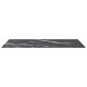 Sonata Blat masă negru 120x65 cm 8mm sticlă securizată design marmură