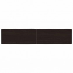 Sonata H Плот за маса тъмнокафяв 180x40x(2-4) см обработен масивен дъб - Piese pentru mese