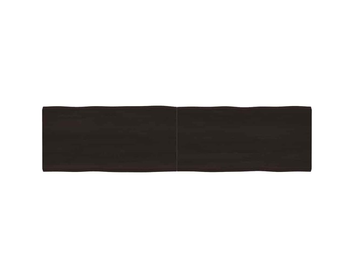 Sonata Blat masă, 200x50x6 cm, gri, lemn stejar tratat contur organic