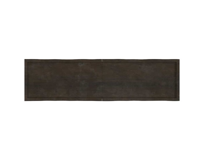 Sonata Blat masă, 200x50x6 cm, gri, lemn stejar tratat contur organic