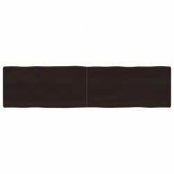 Sonata H Плот за маса тъмнокафяв 160x40x(2-6) см обработен масивен дъб - Piese pentru mese