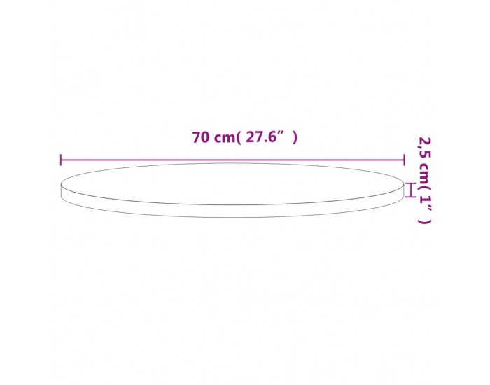 Sonata H Плот за маса Ø70x2,5 см кръгъл масивен бук