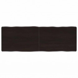 Sonata H Плот за маса тъмнокафяв 120x40x(2-6) см обработен масивен дъб - Piese pentru mese