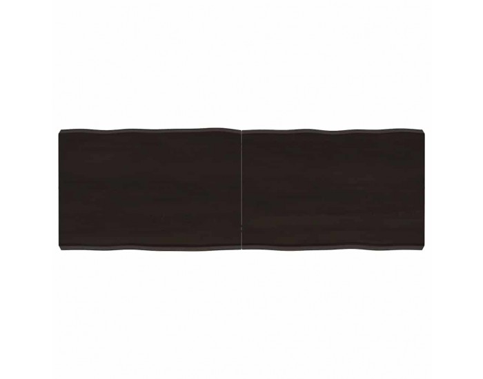 Sonata H Плот за маса тъмнокафяв 120x40x(2-6) см обработен масивен дъб