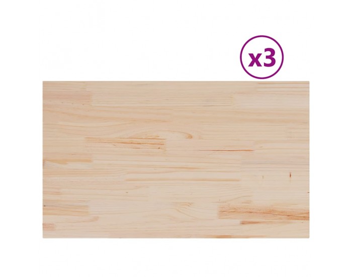 Sonata H Плотове за маси, 3 бр, 80x47x1,7 см, правоъгълни, бор масив