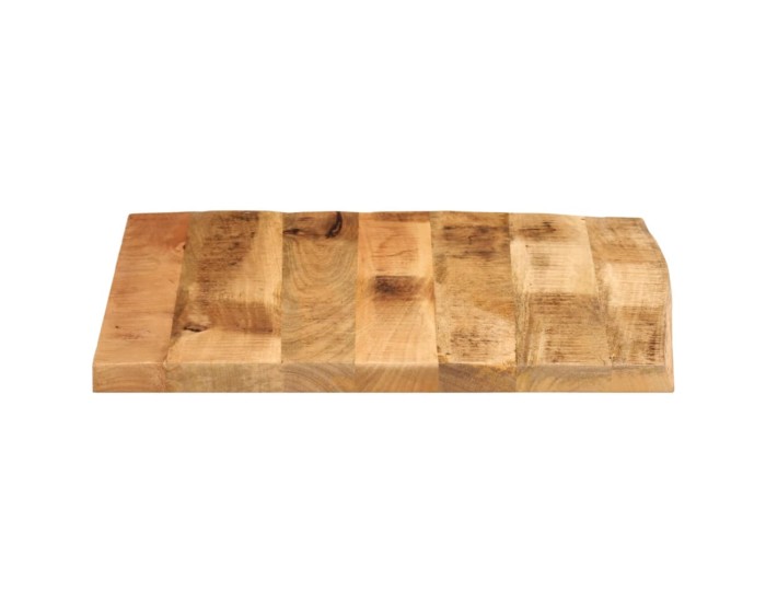 Sonata Blat de masă margine naturală, 80x80x2,5 cm, lemn masiv mango