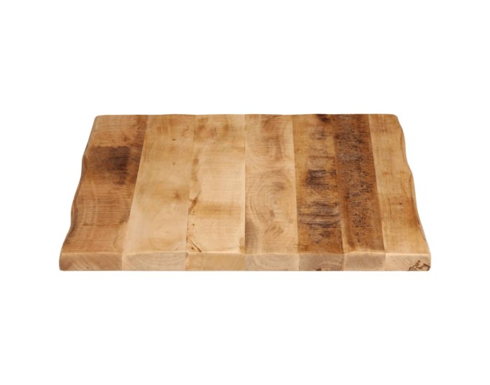 Sonata Blat de masă contur natural 70x60x2,5 cm lemn masiv mango brut