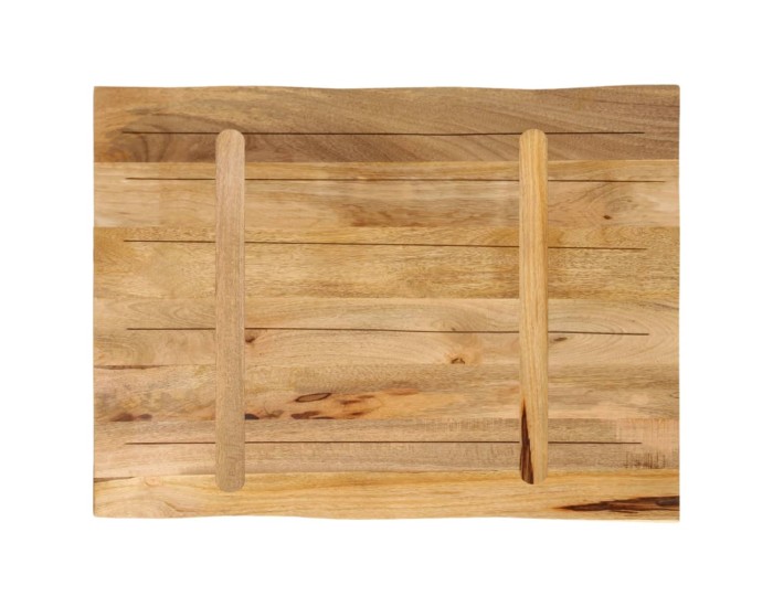 Sonata Blat de masă contur natural 70x60x2,5 cm lemn masiv mango brut