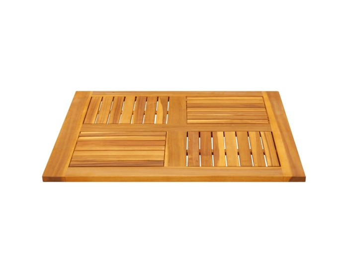 Sonata Blat de masă pătrată, 80x80x2,2 cm, lemn masiv de acacia